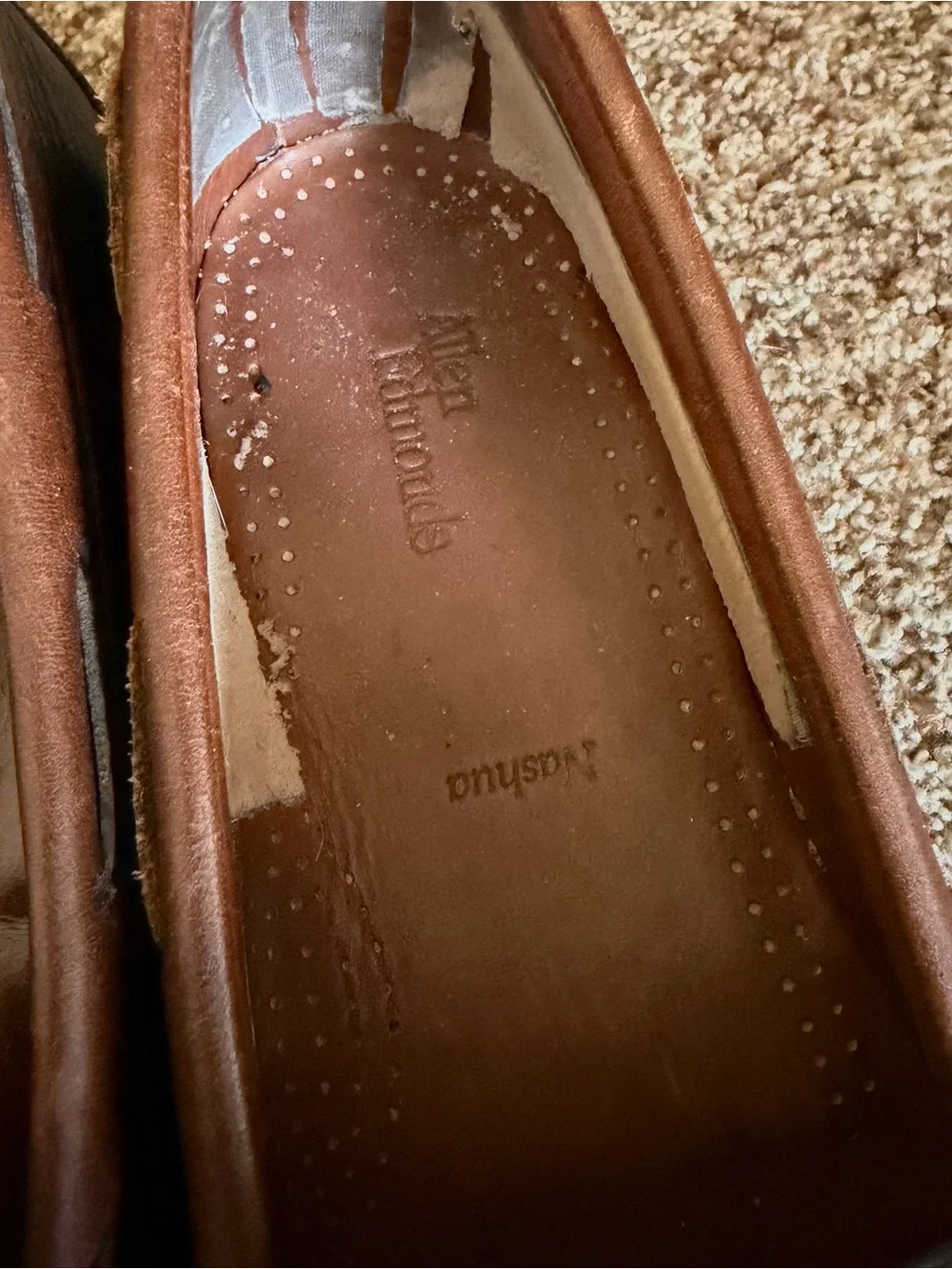Allen Edmonds Men's Nashua Leather Loafers 11 AAA Preppy Tassel Classic Slip On